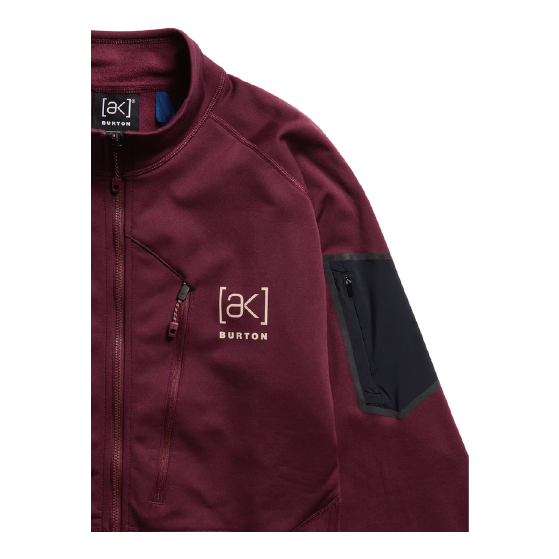 BURTON ウェア バートン  Men's [ak] Baker Stretch Fleece Full-Zip Rum Raisin 2422710FAK 26-27 スノーボードウェア 日本正規品