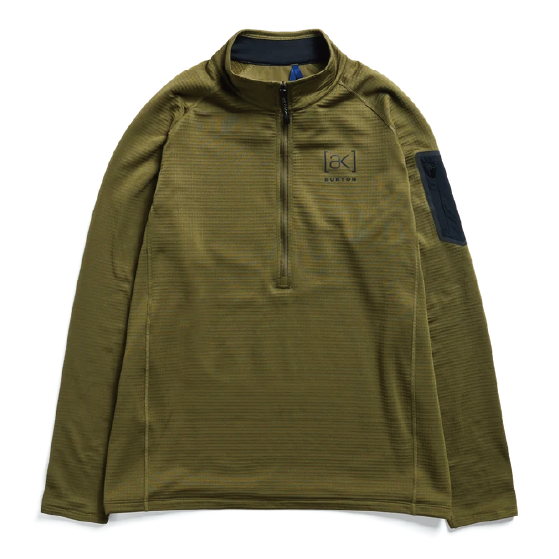 BURTON ウェア バートン  Men's [ak] Helium Grid Fleece Half-Zip Dried Moss 2422610E7N 26-27 スノーボードウェア 日本正規品
