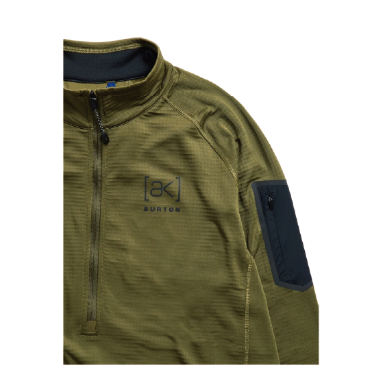 BURTON ウェア バートン  Men's [ak] Helium Grid Fleece Half-Zip Dried Moss 2422610E7N 26-27 スノーボードウェア 日本正規品