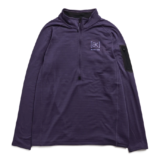 BURTON ウェア バートン  Men's [ak] Helium Grid Fleece Half-Zip Nightshade Purple 2422610E7Z 26-27 スノーボードウェア 日本正規品