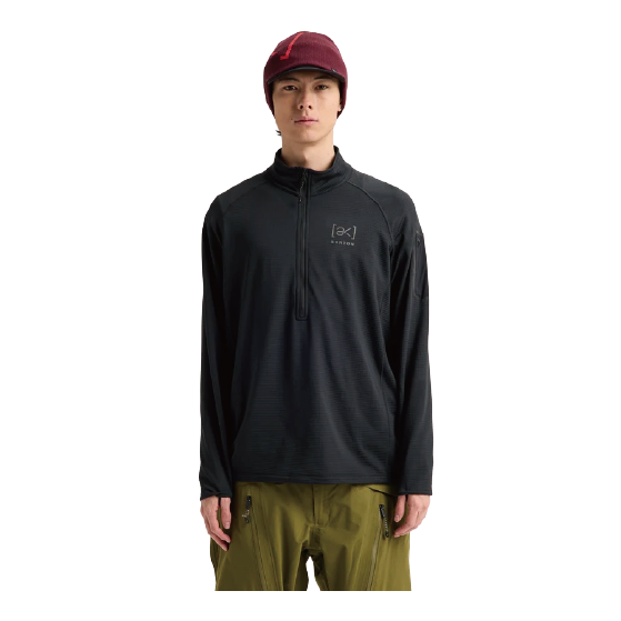 BURTON ウェア バートン  Men's [ak] Helium Grid Fleece Half-Zip True Black 2422610A04 26-27 スノーボードウェア 日本正規品