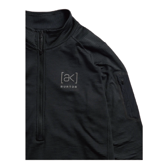 BURTON ウェア バートン  Men's [ak] Helium Grid Fleece Half-Zip True Black 2422610A04 26-27 スノーボードウェア 日本正規品