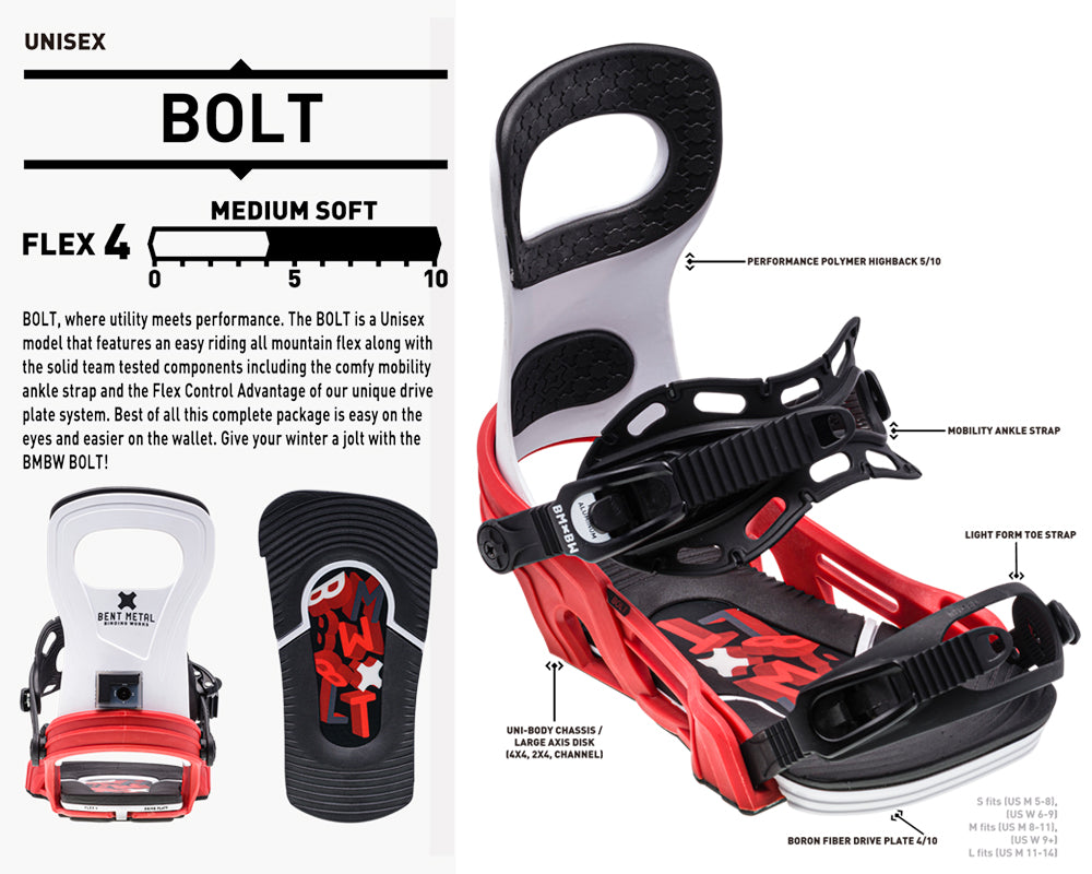 スノーボード ビンディング ベントメタル BENT METAL BOLT White 23-24 送料無料 日本正規品 店頭受け取り可能
