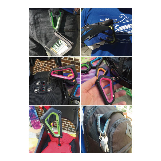 CLICK クリック [click] SNOWBOARD CARABINER  スノーボード アクセサリー Grey