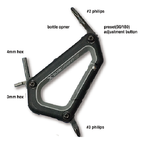 CLICK クリック [click] SNOWBOARD CARABINER  スノーボード アクセサリー Grey