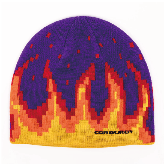 CORDUROY コ-デュロイ [corduroy] DIGI FLAMES 24-25 スノーボード ビーニー Purple