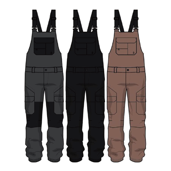 VOLCOM ウェア ボルコム  CRESTON 3D STRETCH BIB DT0 V_H1252651 26-27 スノーボードウェア 日本正規品