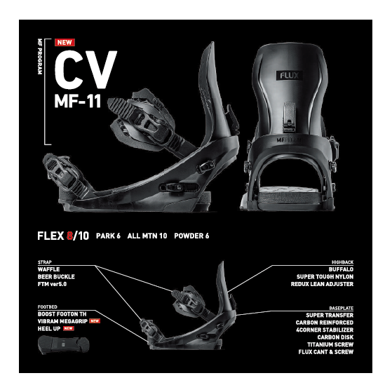 FLUX ビンディング  CV MF-11 BLACK [M] 26-27 バインディング 日本正規品