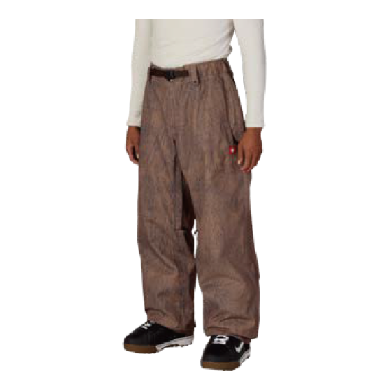 686 ウェア ロクハチロク MENS 686 DOJO20K PANT BROWN CRINKLE WASH M6WN265 26-27 スノーボードウェア 日本正規品