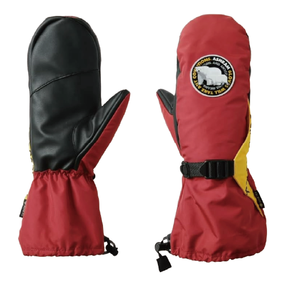 ASHRAM アシュラム [ashram] SPACING LOGO MITT 24-25 スノーボード グローブ Dp Red