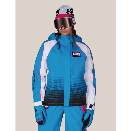 686 ウェア ロクハチロク WOMENS FOX RACING 97 SHELL JACKET FOX BLUE COLORBLOCK M6WN347 26-27 スノーボードウェア 日本正規品