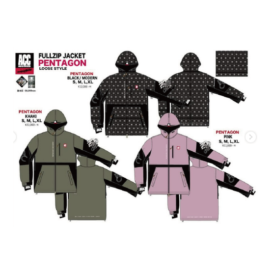スノーボード ウェア エーシーシー ACC FULL-ZIP JKT PENTAGON PINK 25-26 送料無料 日本正規品