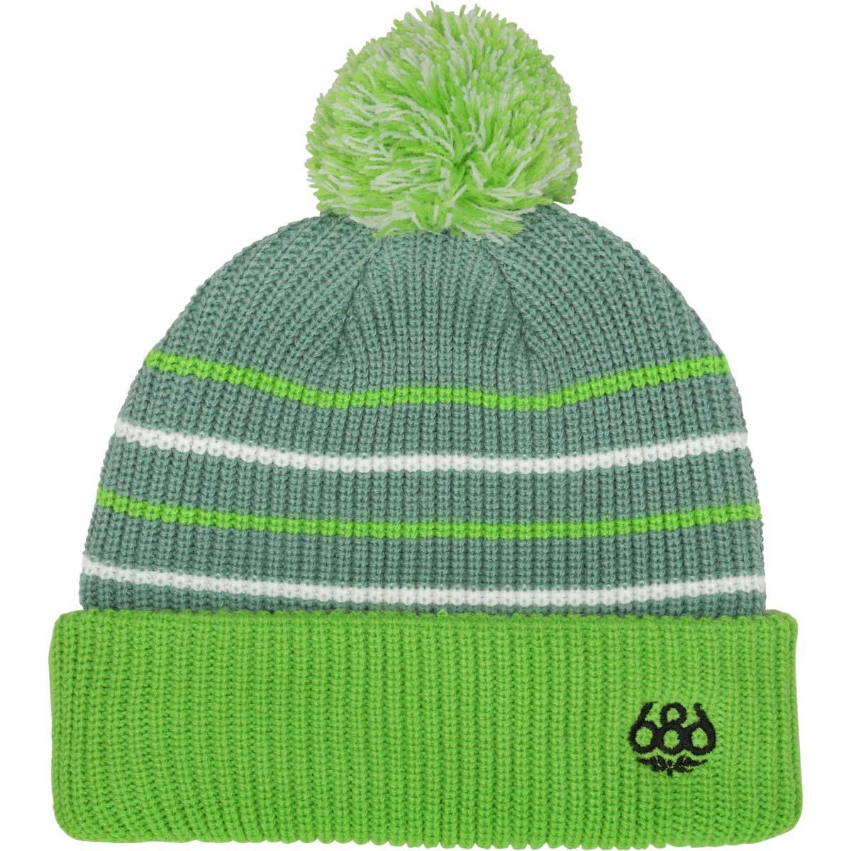 スノーボード アクセサリー シックスエイトシックス 686 YOUTH POM BEANIE LIME COLORBLOCK 25-26 送料無料 日本正規品 予約商品 店頭受け取り可能