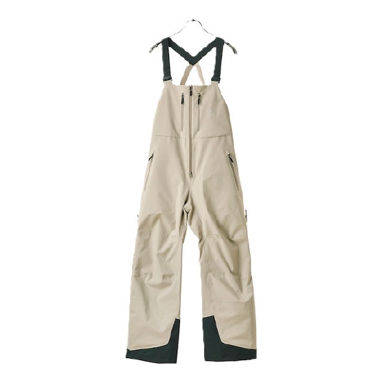 UNFUDGE ウェア アンファッジ  GENTLE BIB PANTS WIDE FIT BEIGE 26-27 スノーボードウェア 日本正規品
