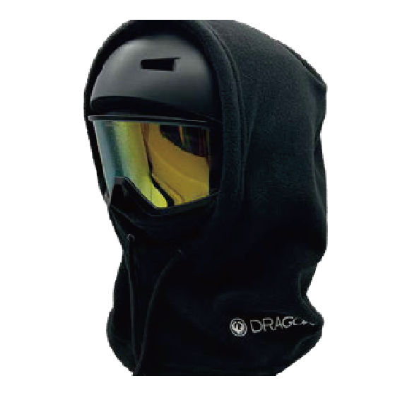 DRAGON ドラゴン  HELMET HOOD WARMER BLACK 26-27 日本正規品