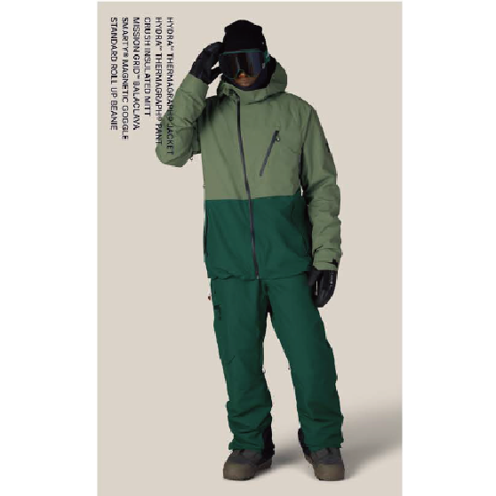 686 ウェア ロクハチロク MENS HYDRA™ THERMAGRAPH® JACKET FATIGUE GREEN COLORBLOCK M5WN149 26-27 スノーボードウェア 日本正規品
