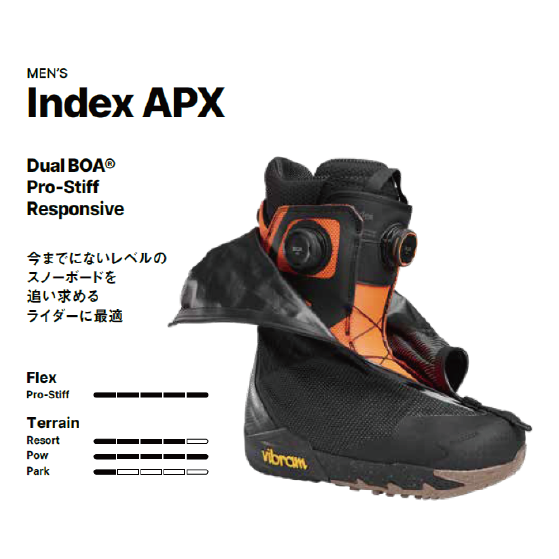 NIDECKER ブーツ  INDEX APX MEN BLACK 26-27 スノーボードブーツ 日本正規品