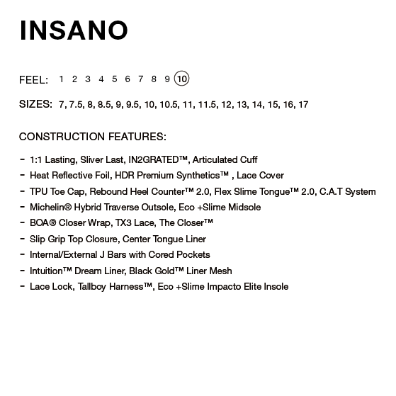 RIDE ブーツ  INSANO BLACK 26-27 スノーボードブーツ 日本正規品