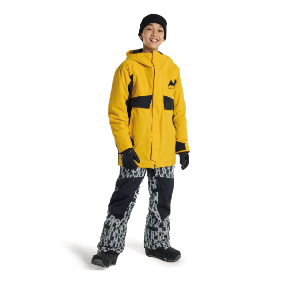 BURTON ウェア バートン  Kids' Ascutney 2L Jacket Goldenrod/True Black 2431210BET 26-27 スノーボードウェア 日本正規品
