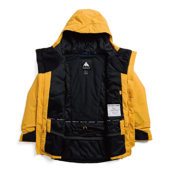 BURTON ウェア バートン  Kids' Ascutney 2L Jacket Goldenrod/True Black 2431210BET 26-27 スノーボードウェア 日本正規品