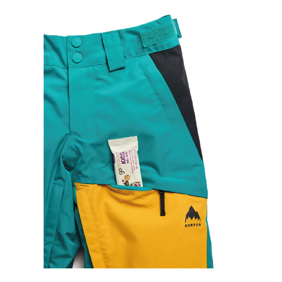 BURTON ウェア バートン  Kids' GORE-TEX Shell Pants Pacific Teal/Goldenrod/True Black 2432610FAA 26-27 スノーボードウェア 日本正規品