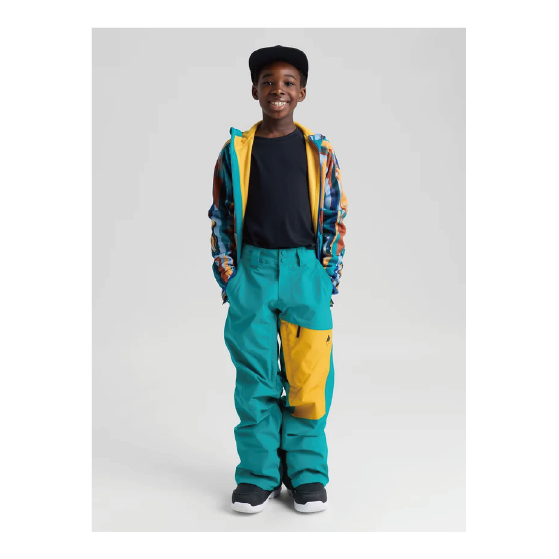 BURTON ウェア バートン  Kids' GORE-TEX Shell Pants Pacific Teal/Goldenrod/True Black 2432610FAA 26-27 スノーボードウェア 日本正規品