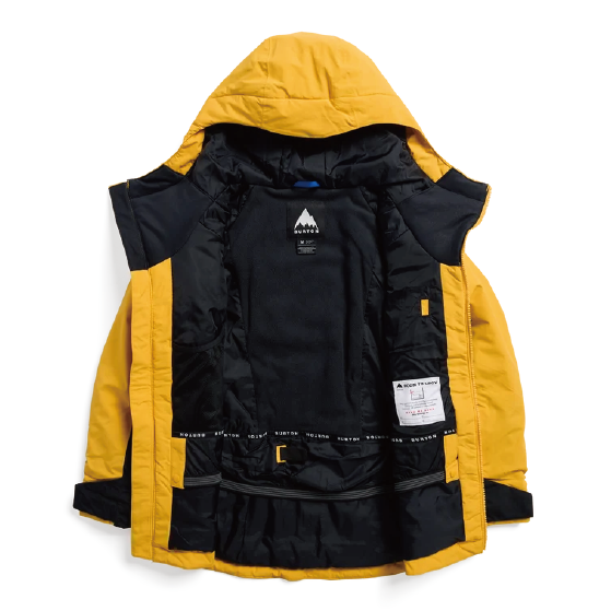 BURTON ウェア バートン  Kids' Burton Hillslope 2L Jacket Goldenrod/True Black 2431310BET 26-27 スノーボードウェア 日本正規品