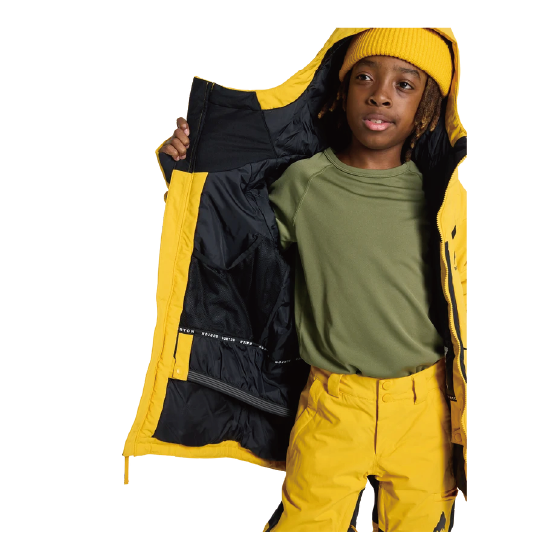 BURTON ウェア バートン  Kids' Burton Hillslope 2L Jacket Goldenrod/True Black 2431310BET 26-27 スノーボードウェア 日本正規品
