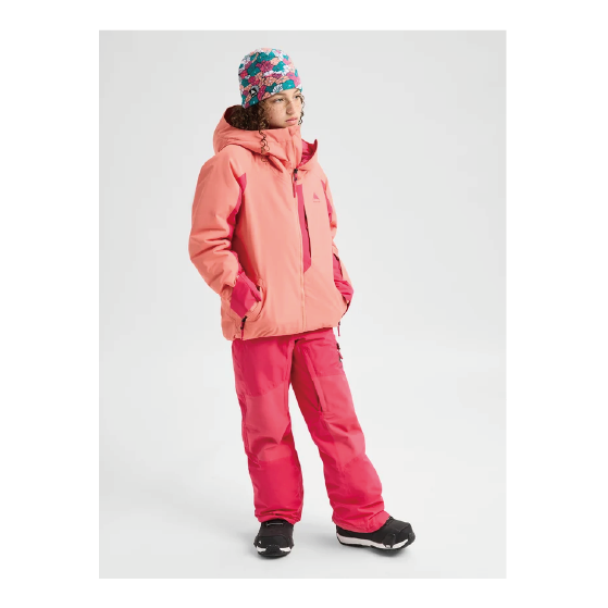 BURTON ウェア バートン  Kids' Burton Hillslope 2L Jacket Peach Echo/Azalea Pink 2431310E5Q 26-27 スノーボードウェア 日本正規品