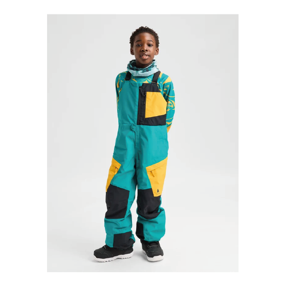 BURTON ウェア バートン  Kids' Powline GORE-TEX Bib Pants Pacific Teal/Goldenrod/True Black 2432510FAA 26-27 スノーボードウェア 日本正規品