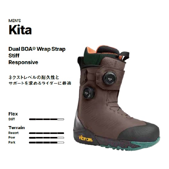 NIDECKER ブーツ  KITA MEN BLACK 26-27 スノーボードブーツ 日本正規品