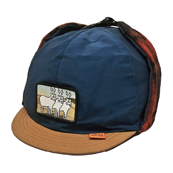 KM4K カモシカ [km4k] KM4K CAP 10 60/40 23-24 スノーボード キャップ Navy Dark Beige