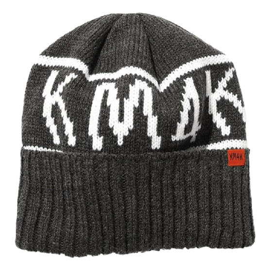 KM4K カモシカ [km4k] TEAM MANAGER BEANIE 8 23-24 スノーボード ビーニー Charcoal