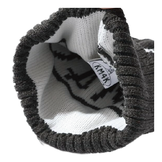 KM4K カモシカ [km4k] TEAM MANAGER BEANIE 8 23-24 スノーボード ビーニー Charcoal