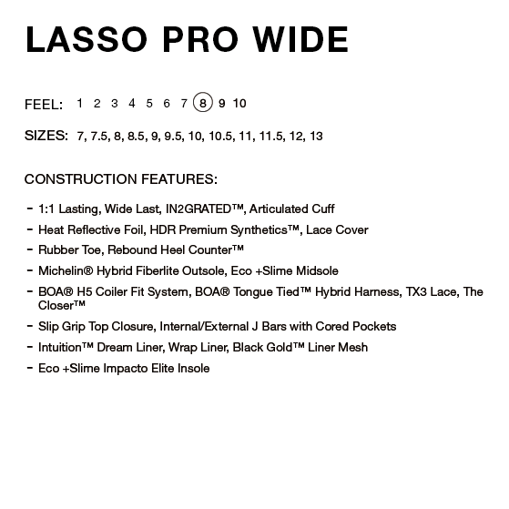RIDE ブーツ  LASSO PRO WIDE BLACK 26-27 スノーボードブーツ 日本正規品