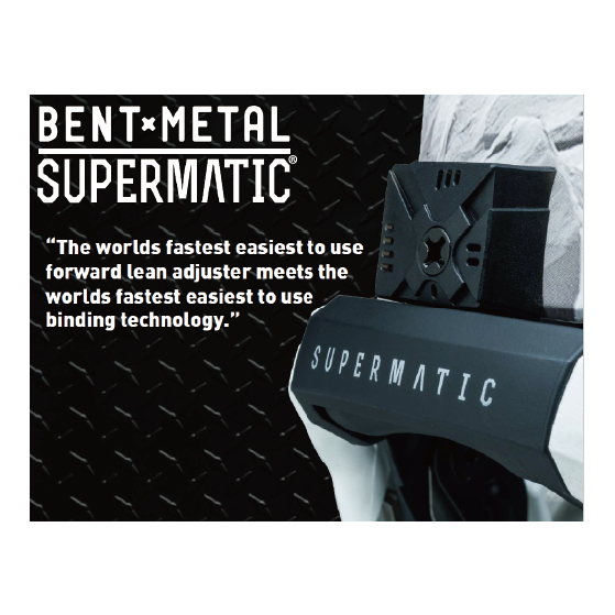 BENTMETAL SUPERMATIC ビンディング  LIGHTNING SUPERMATIC WHITE 20232426183* 26-27 バインディング 日本正規品