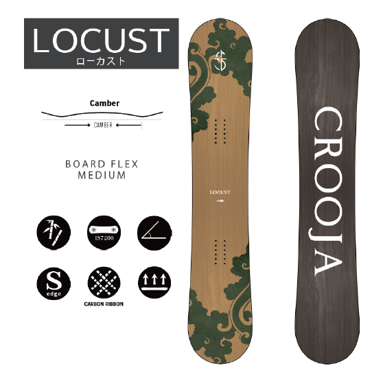 CROOJA スノーボード クロージャ LOCUST CAMBER 26-27 板 日本正規品