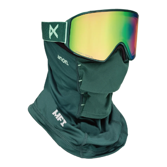 ANON ゴーグル アノン  M4S Goggles (Cylindrical) + Bonus Lens + MFI® Face Mask Brunswick Green 2357713FBU 26-27 スノーボードゴーグル 日本正規品