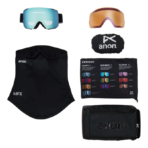 ANON ゴーグル アノン  M5S Goggles + Bonus Lens + MFI® Face Mask Black 2394712Z53 26-27 スノーボードゴーグル 日本正規品