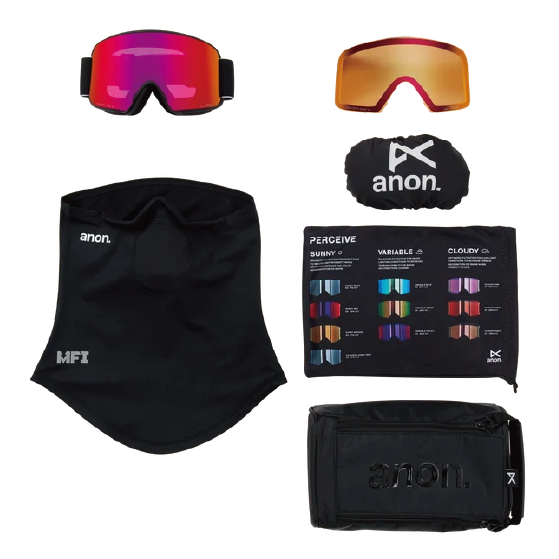 ANON ゴーグル アノン  M6 Goggles + Bonus Lens + MFI® Face Mask Black 3054610Z58 26-27 スノーボードゴーグル 日本正規品