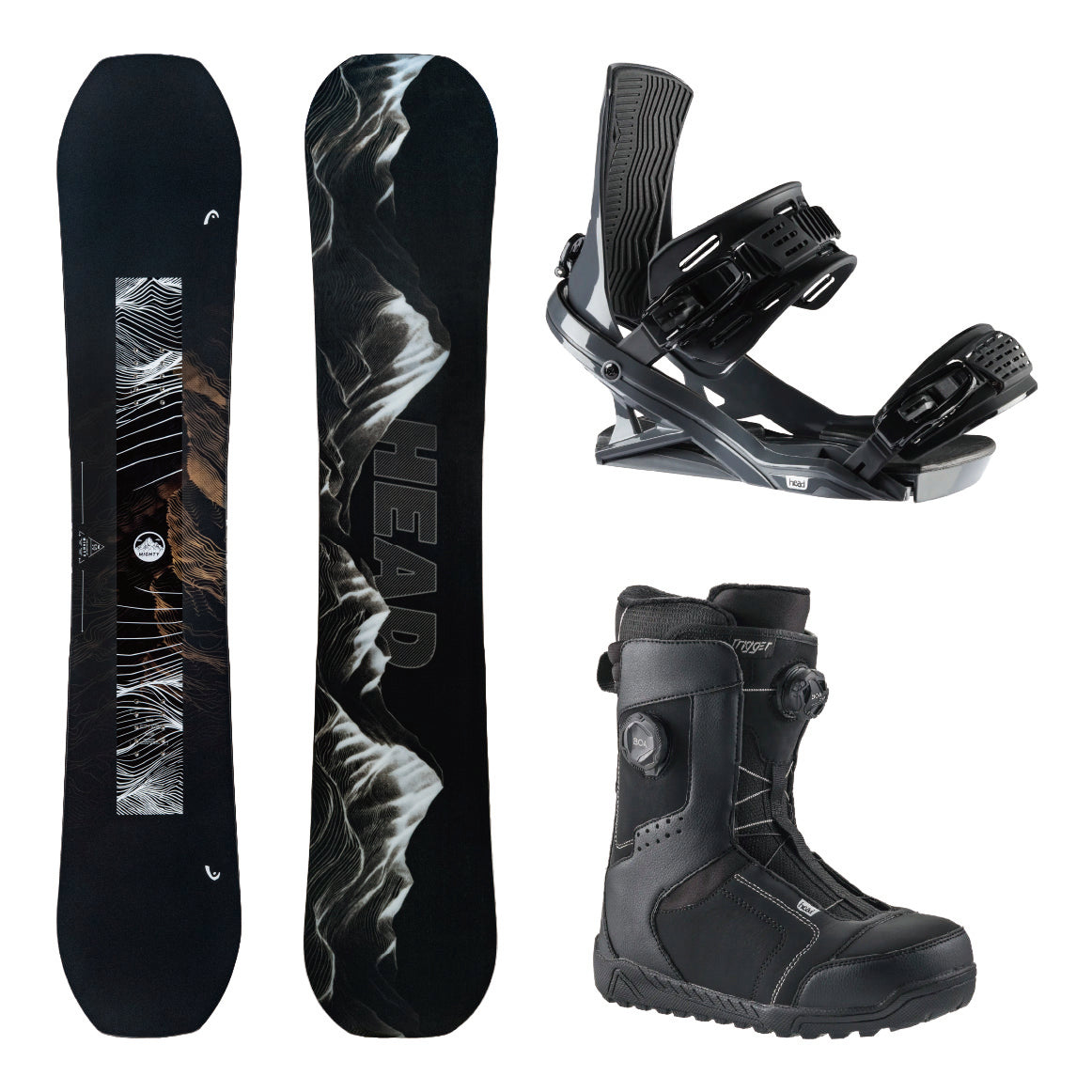 HEAD MIGHTY DCT & FX ONE anthracite & TRIGGER black 3-piece set 25-26