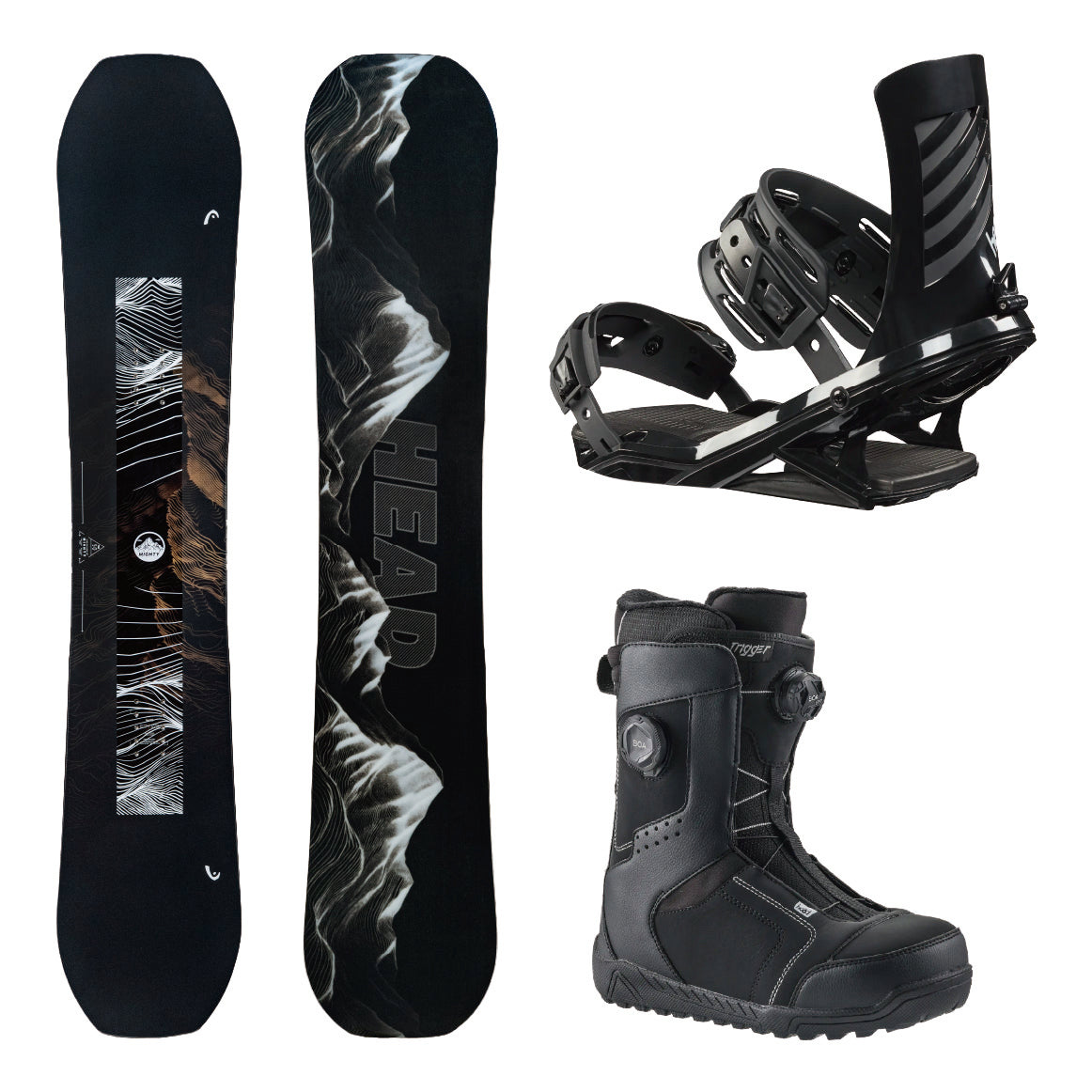 HEAD MIGHTY DCT & FX one black & TRIGGER  black 3-piece set 25-26