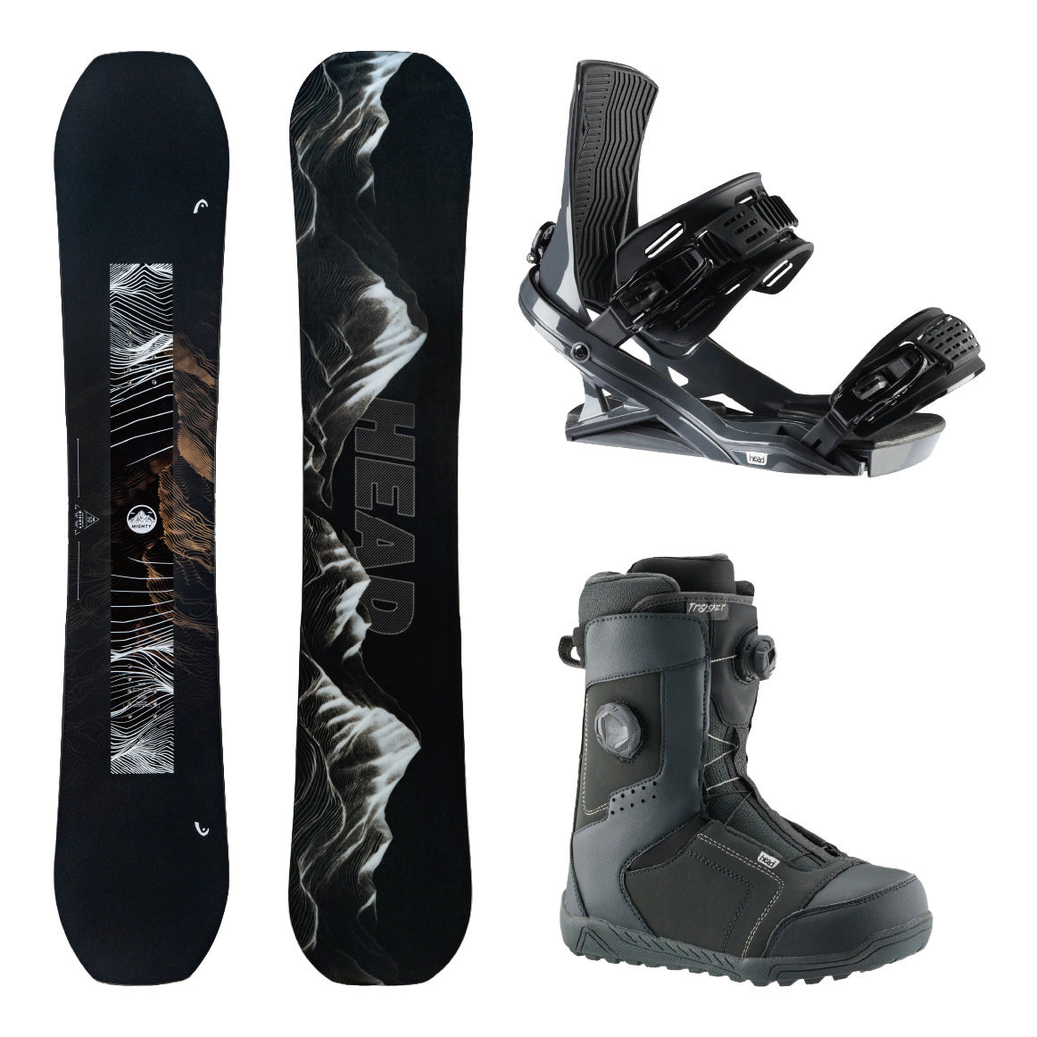 HEAD MIGHTY DCT & FX ONE anthracite & TRIGGER charcoal 3-piece set 25-26