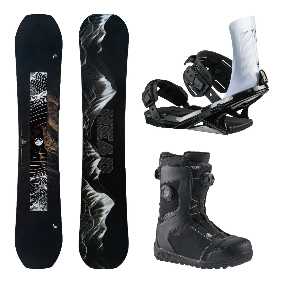 HEAD MIGHTY DCT & FX ONE black/white & TRIGGER black 3-piece set 25-26