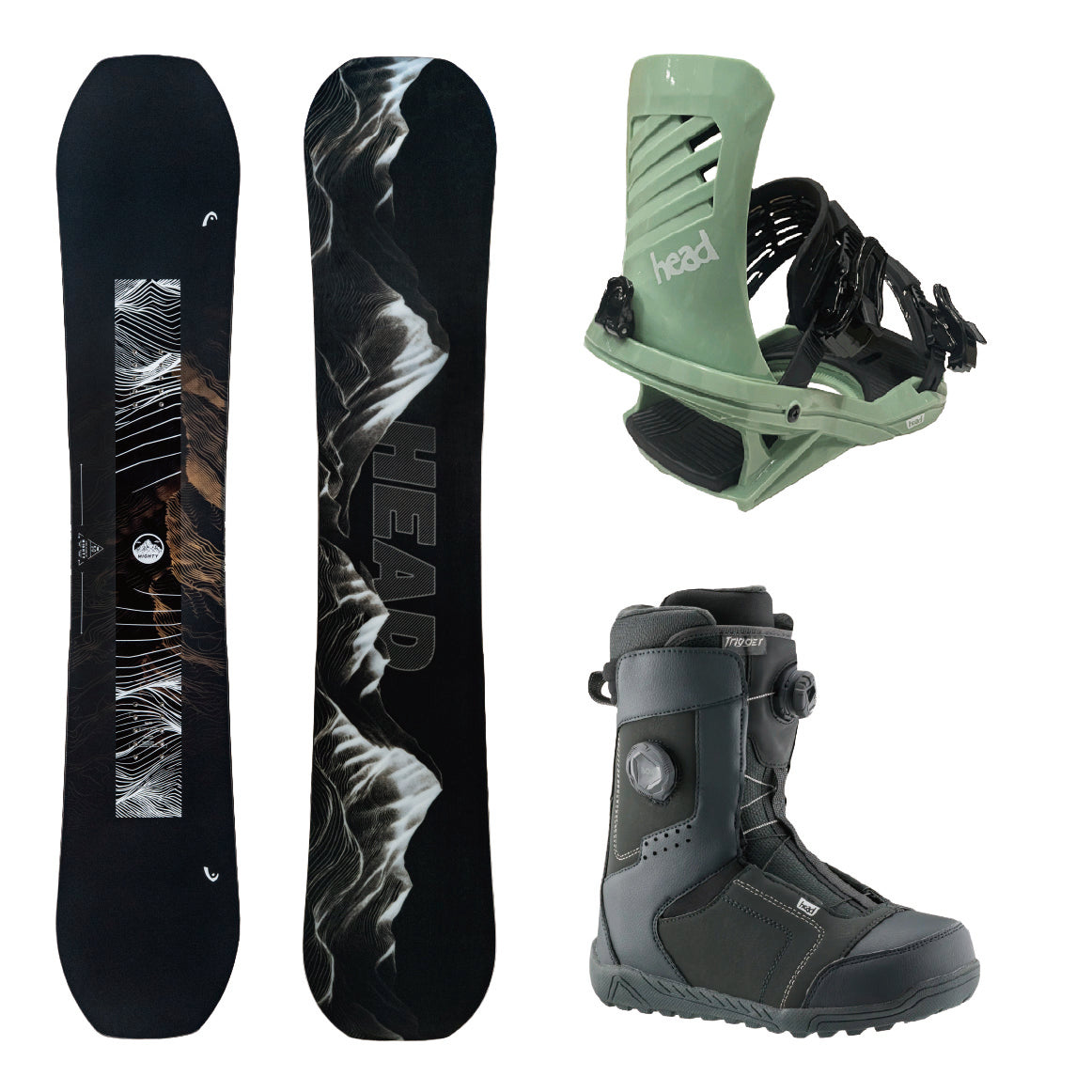 HEAD MIGHTY DCT & FX ONE Wasabi & TRIGGER black 3-piece set 25-26