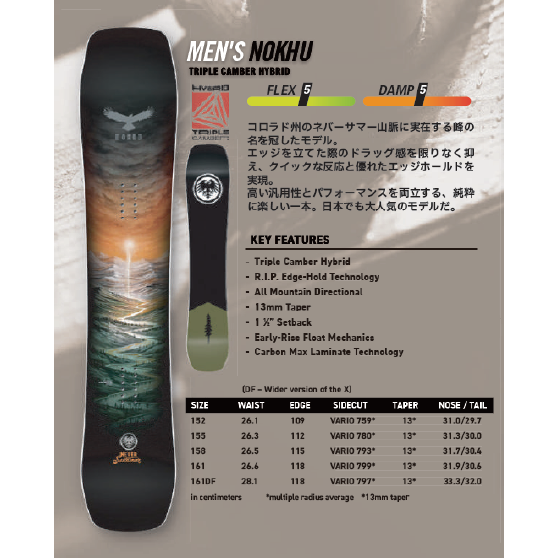 NEVERSUMMER スノーボード ネバーサマー  Nokhu DF 26-27 板 日本正規品