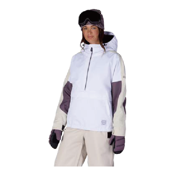 686 ウェア ロクハチロク WOMENS OUTLINE™ SHELL ANORAK WHITE COLORBLOCK M5WN330 26-27 スノーボードウェア 日本正規品
