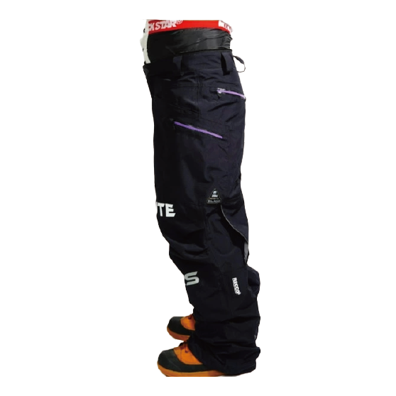 MTN,ROCK STAR ウェア マウンテン ロックスター PARACHUTE PANTS ( 3layer fabric ) 26-27 スノーボードウェア 日本正規品