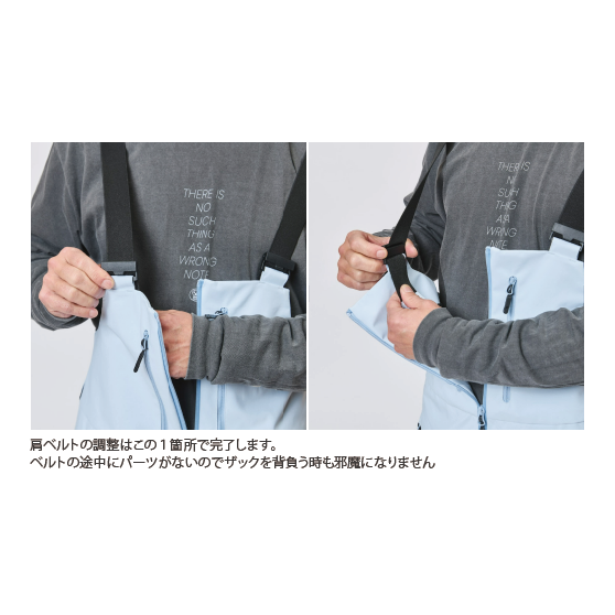 UNFUDGE ウェア アンファッジ  SMOKE BIB PANTS SLIM FIT CLOUDY BLUE 26-27 スノーボードウェア 日本正規品