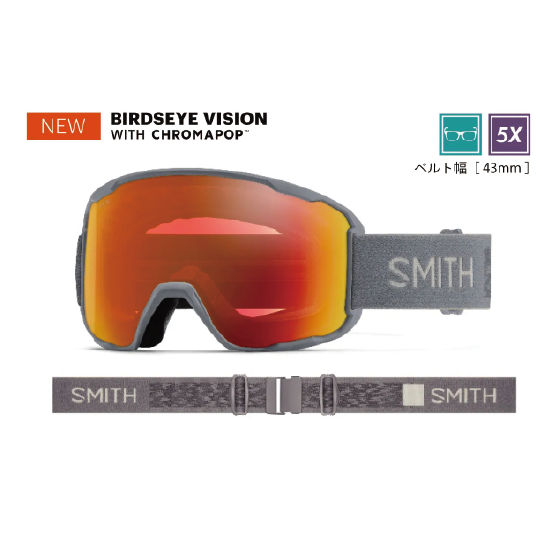 SMITH ゴーグル スミス  PREVIEW CIRRUS GREY 010276552 26-27 スノーボードゴーグル 日本正規品